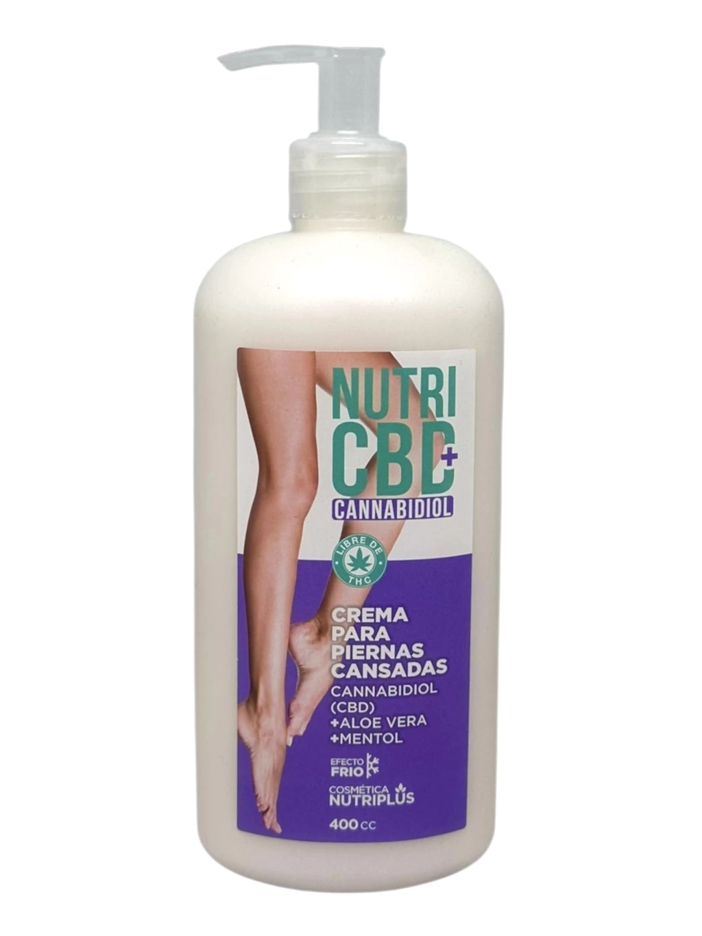 Crema para piernas cansadas Nutri CBD Nutriplus 400cc